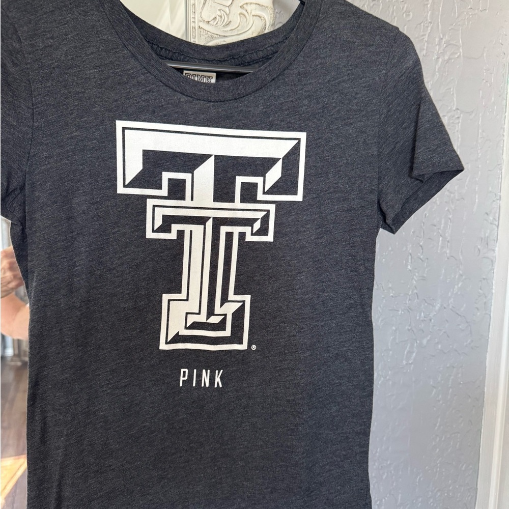 PINK Victoria's Secret Texas Tech Charcoal Tee